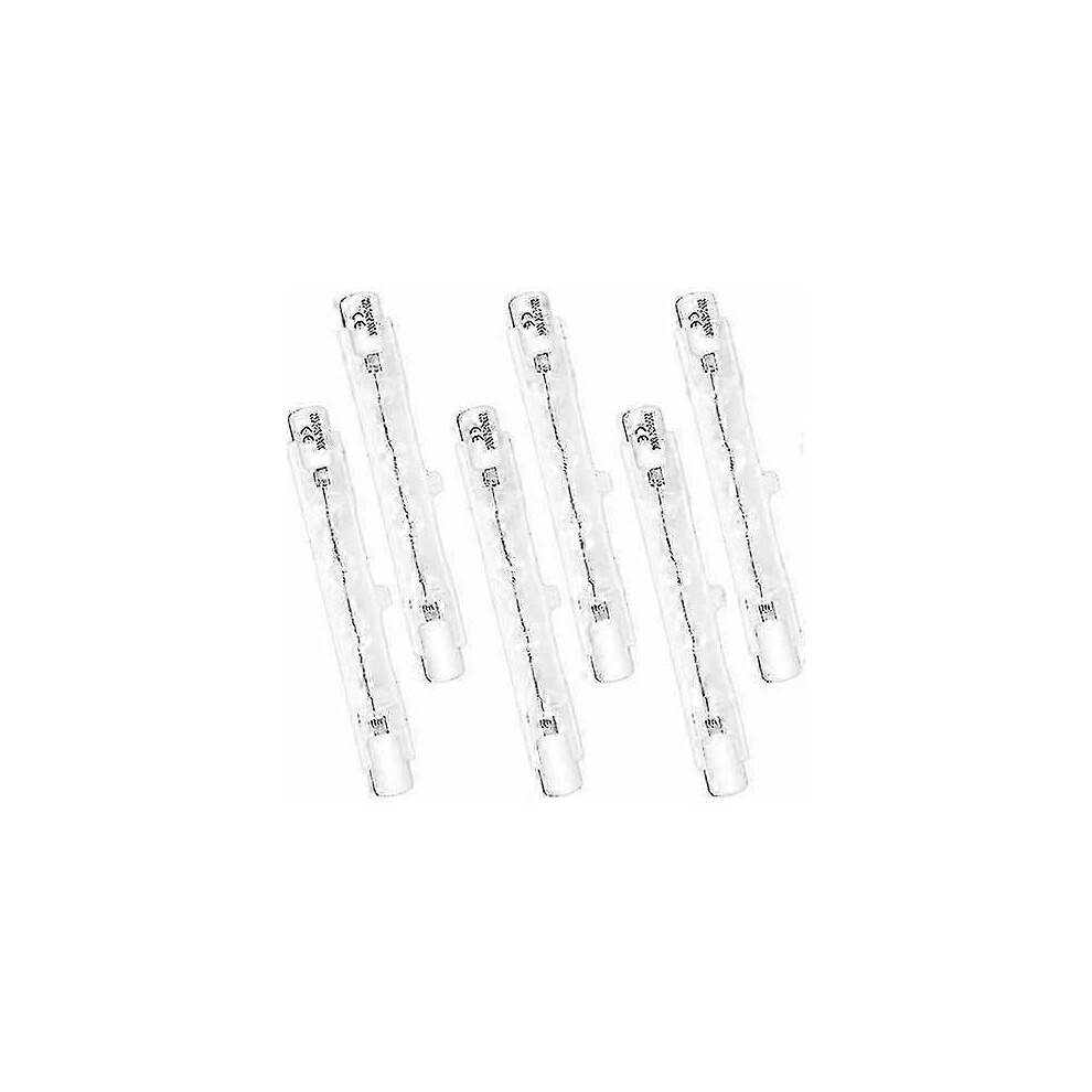 Kikidex (As Show, One Size) Set Of 6 R7s 78Mm 100W 230V Dimmable Halogen Lamps With Warm 2700K 1500Lm Linear Projector Bulbs White
