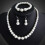 1Set Parelketting En Danglers Bruiloft Sieraden Kit 7