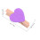 50 Pezzi Clip Amore In Per Foto (Viola) 2
