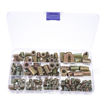165St Zinklegering Schroefmoeren Kit Voor Meubels Mix Kleuren