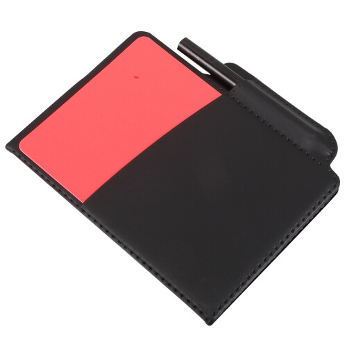 Set Cartellini Rosso Calcio Con Taccuino E