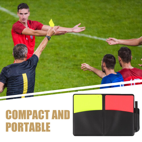 Set Cartellini Rosso Calcio Con Taccuino E 2