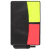 Set Cartellini Rosso Calcio Con Taccuino E 11