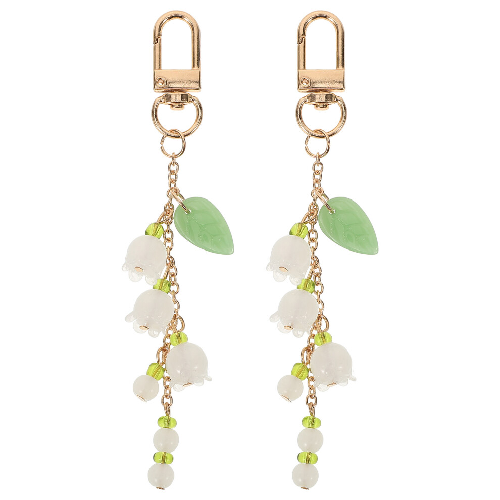 2 Pezzi Portachiavi Decorativi Con E Ciondolo A-image