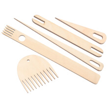 Set Per Tessitura Manuale, Ago Legno, Pettine E