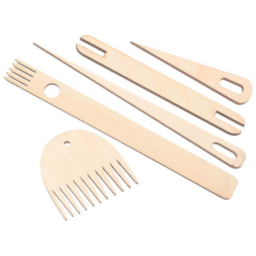 Set Per Tessitura Manuale, Ago Legno, Pettine E