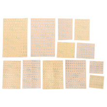12 Vel Mini Stickers Nummer Voor Manicure Gemengde Stijl