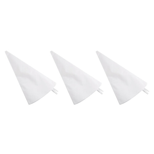 Reusable Piping Bag White Cotton Canvas 3pcs
