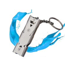 Stalowy Whistle Z Breloczkiem Do Kluczy Czas Srebrny