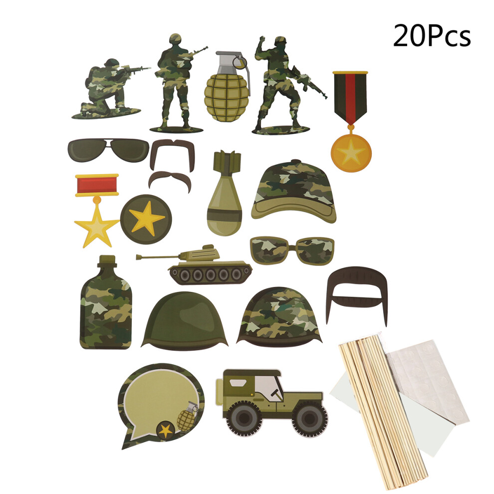 20 Sztuk Gra Zabawa Fotografia Rekwizyt Przebieranka-image