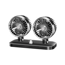 1 Sztuka 12 V Dwugłowy Wentylator Samochodowy USB Przenośny Regulowany
