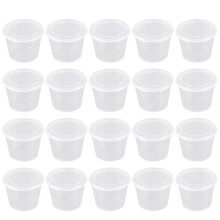 50 Sztuk 40 Ml Przeźroczyste Jednorazowe Pojemniki Plastikowe Z Pokrywką