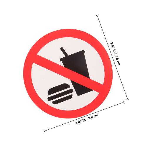4Pz Autoadesivi No Food in PVC Per Ambienti Vari 1