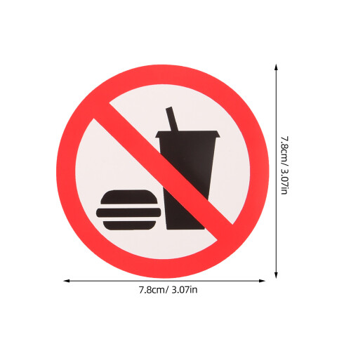 4Pz Autoadesivi No Food in PVC Per Ambienti Vari 2