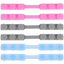 6 Unidades Ajustáveis Com Fivelas Para Máscaras (Cor Variada)