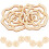 10Pcs Hålriga Rosblomma Urklippta Träskivor För Patchwork DIY Hantverk 6
