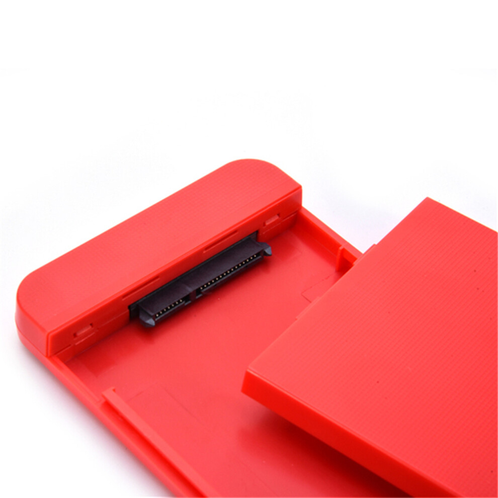 2.5-Inch Usb3.0 Sata Hard Drive Enclosure, Up To 3Tb, Red 6911357270272
