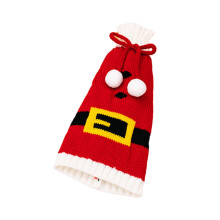 Gebreide wijnfles mouw kerst decor feestelijke-Riemstijl