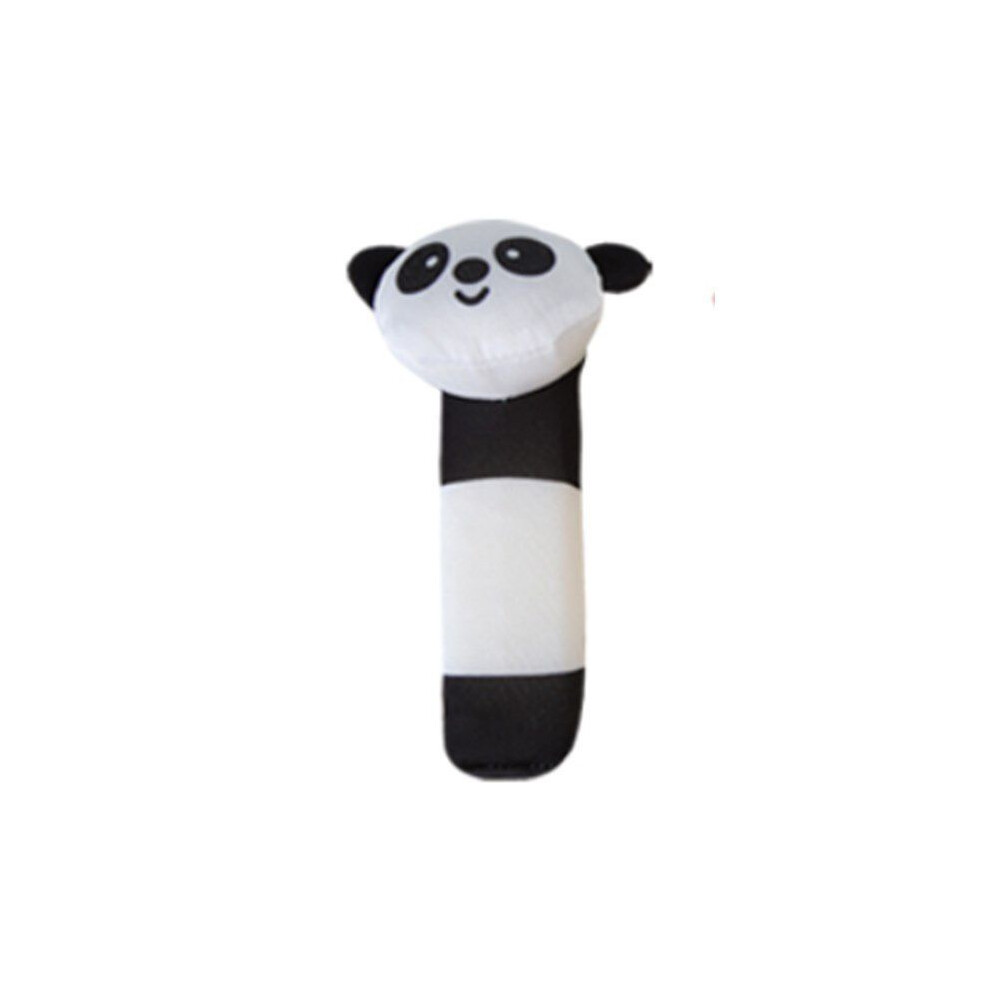 (Panda) Rattle Bell Animal Educational Baby Soothing Stick Cute Plush Gift Kid Birthday