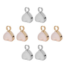 8St DIY Gouden Oordoppen Hart Earring Safety Back Assortiment Kleuren
