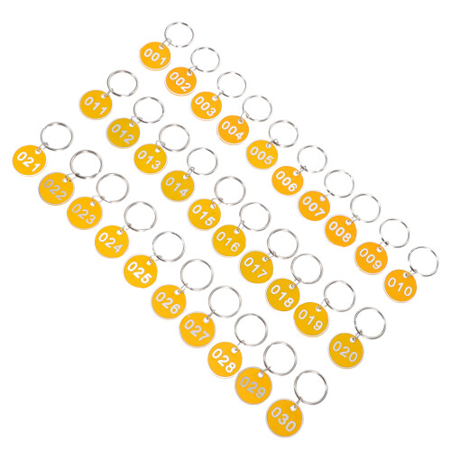 1 Set Aluminium Opberglabels Met Cijfers 1-30