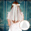 Wedding Bridal Sluier Bruidssluier Met Strik Haaraccessoire 4