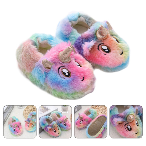 1 Paar Unicorn Slaapmutsen Winter Kinder 2