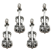 20Pcs Alloy Violin Pendant Charms For Diy Jewelry Making