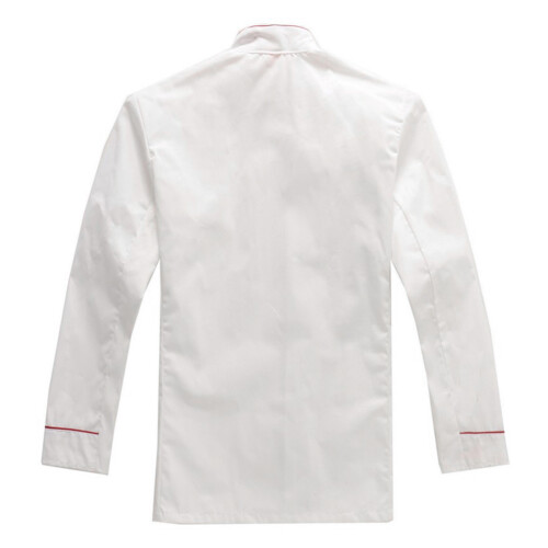 Keuken Anti-Spat Chef Kleding Rood Geëmbed Langarm L