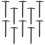 10Pcs High Strength Nylon Camping Stakes Black Tent Ground Fixators 1