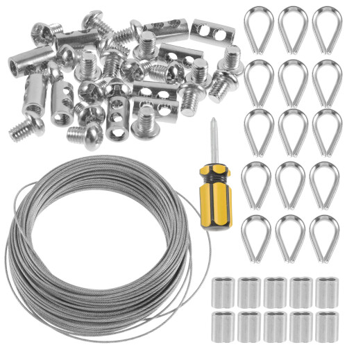 Juego De Cable Acero Inoxidable 30 M Con Y
