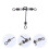 20 Unidades Accesorios Giratorio Forma T Con 6