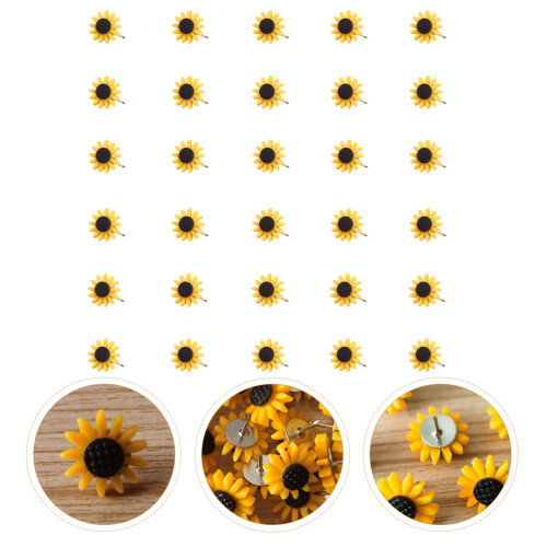30 Unidades Alfileres De Girasol Multiusos 2