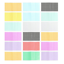 18Sheets Zelfklevende Ronde Stickervellen Assortikleur Voor Markeren
