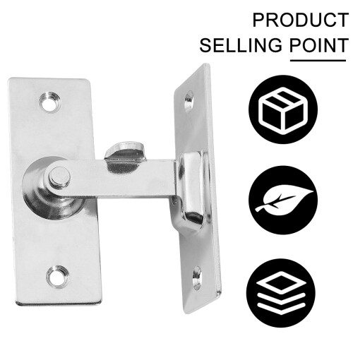 stainless steel 90 degree sliding latch bolt right angle silver 1