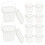 10 Unidades Cuadrado Transparente Con 500 Ml 1