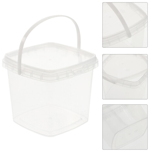 10 Unidades Cuadrado Transparente Con 500 Ml 1