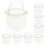 10 Unidades Cuadrado Transparente Con 500 Ml 3
