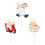 3 Piezas Gancho Pared Resina Chef Cocina 2