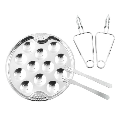 1Set Schneckenbackblech Mit , Hitzebeständig, Silber