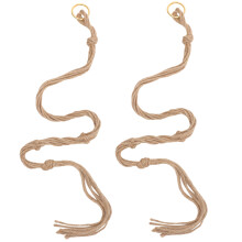 2St Lichtbruine Hangende Plantenmand Van Jute Stof