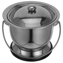Chamber Pot Portable En Acier Avec Couvercle Pour Adulte