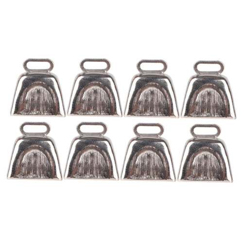 8 Pièces Maracas Carrées Cloche À Vache Argentées 2