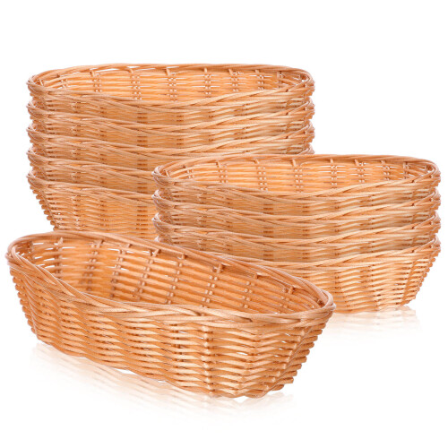 Per Pane E Frutta In Rattan Imitazione 10 Pezzi