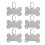 6 Pièces Pendentif Chat Personnalisé Accessoire Collier 7