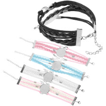 5 Pezzi Braccialetti Vuoti Con Cerchietto Per Sublimazione