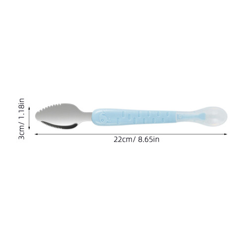 Fruit Puree Spoon Spoon Double Head Baby Feeding 1