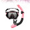 Conjunto Kit Máscara Silicone Antiembaçante Com Snorkel 10