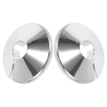 2Pz Tubi Decorativi Argento in PVC E Metallo Per Bagno E Cucina