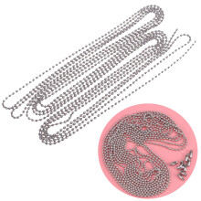 3 Metros Corrente De Bolas 4,5 Mm Com 10 Conectores (Prata)